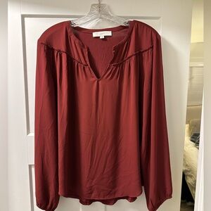 LOFT Women's Burgundy Blouse